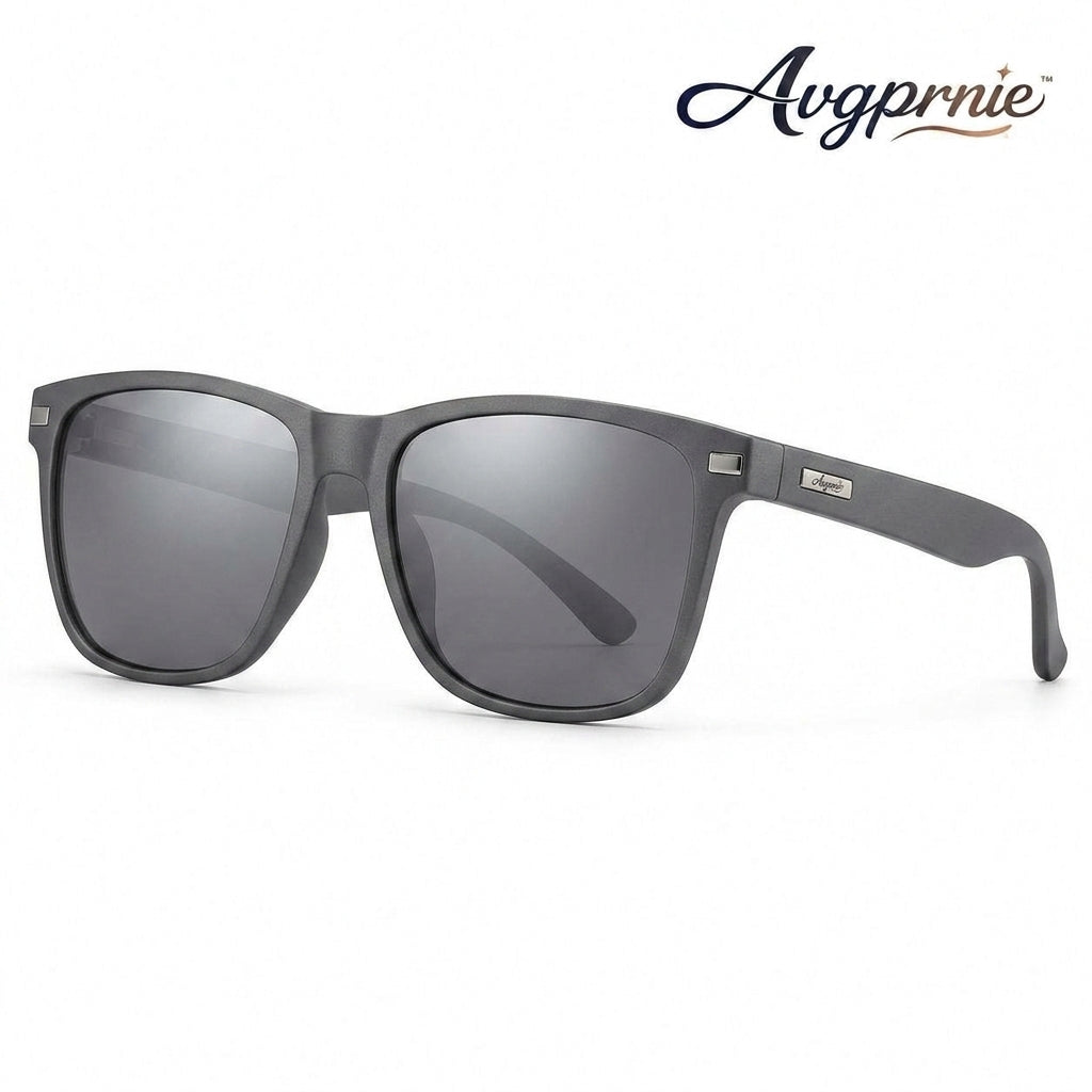 Avgprnie™ MetroEdge Men's Polarized Square Sunglasses – UV400 Mirrored Lens Fashion Shades for Driving, Travel & Everyday Outdoor Wear