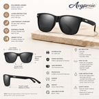 Avgprnie™ MetroEdge Men's Polarized Square Sunglasses – UV400 Mirrored Lens Fashion Shades for Driving, Travel & Everyday Outdoor Wear