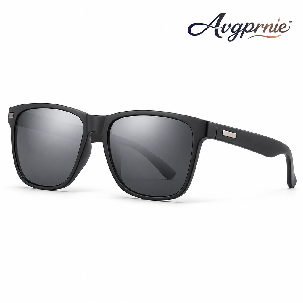 Avgprnie™ MetroEdge Men's Polarized Square Sunglasses – UV400 Mirrored Lens Fashion Shades for Driving, Travel & Everyday Outdoor Wear