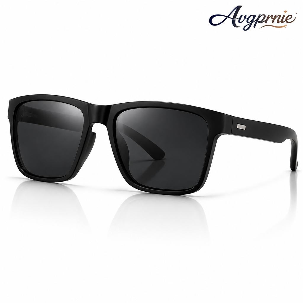Avgprnie™ AxisCore Men's Slim Rectangle Polarized Sunglasses – UV400 Mirrored Fashion Shades for Driving, Vacation & Streetwear