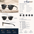 Avgprnie™ CanyonShield Men's Browline Polarized Sunglasses – UV400 Mirrored Retro Square Shades for Outdoor & Everyday Wear