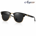 Avgprnie™ CanyonShield Men's Browline Polarized Sunglasses – UV400 Mirrored Retro Square Shades for Outdoor & Everyday Wear
