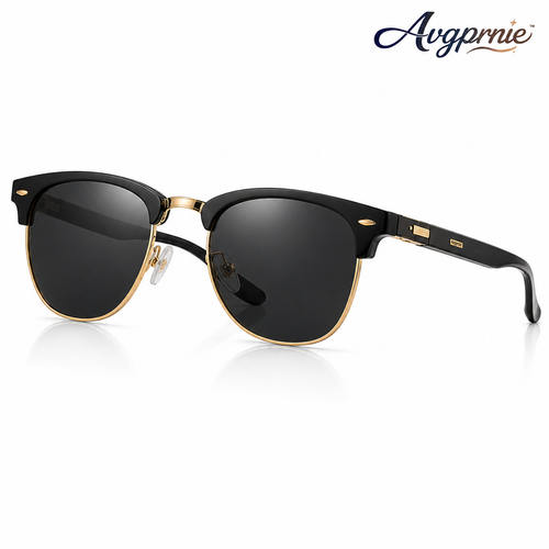Avgprnie™ CanyonShield Men's Browline Polarized Sunglasses – UV400 Mirrored Retro Square Shades for Outdoor & Everyday Wear