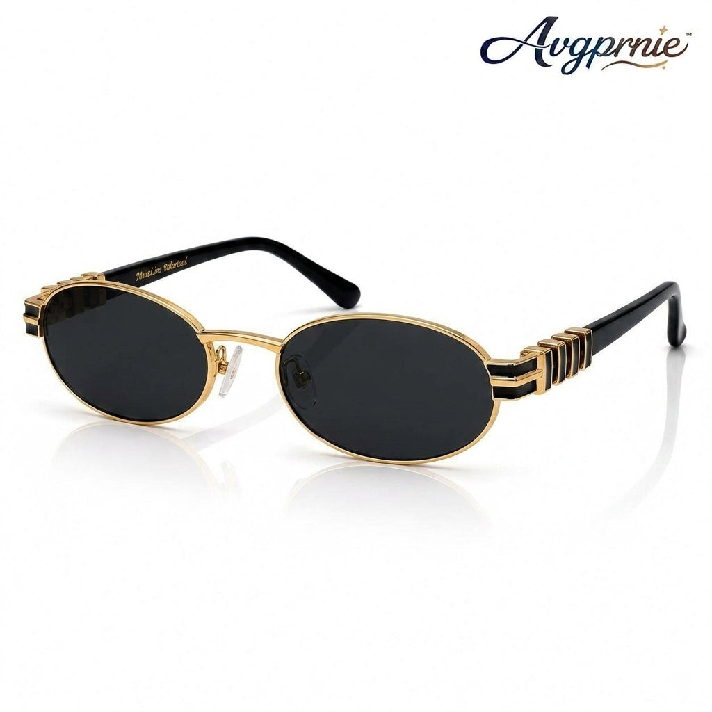 Avgprnie™ MuseLine Women's Slim Oval Polarized Sunglasses – Retro UV400 Mirrored Fashion Shades for Street Style & Vacation