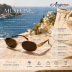 Avgprnie™ MuseLine Women's Slim Oval Polarized Sunglasses – Retro UV400 Mirrored Fashion Shades for Street Style & Vacation