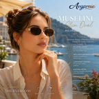 Avgprnie™ MuseLine Women's Slim Oval Polarized Sunglasses – Retro UV400 Mirrored Fashion Shades for Street Style & Vacation