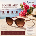 Avgprnie™ Soleil Arc Women's Butterfly Polarized Sunglasses – Oversized UV400 Mirrored Fashion Shades for Driving, Resort & Travel