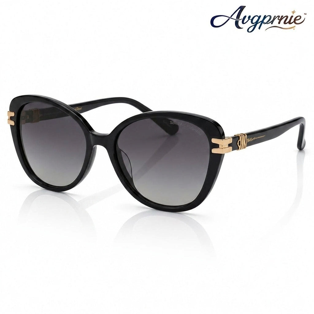 Avgprnie™ Soleil Arc Women's Butterfly Polarized Sunglasses – Oversized UV400 Mirrored Fashion Shades for Driving, Resort & Travel