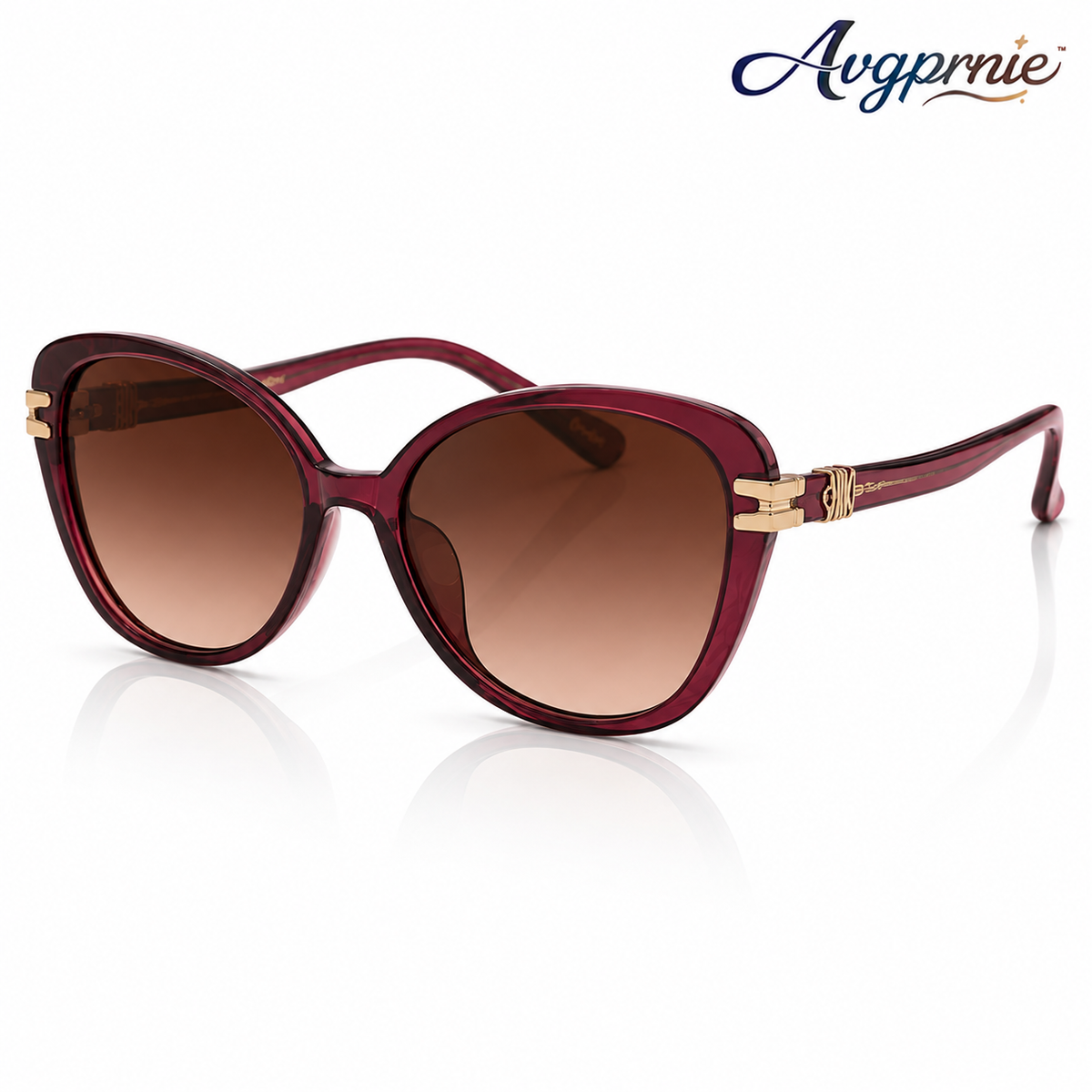 Avgprnie™ Soleil Arc Women's Butterfly Polarized Sunglasses – Oversized UV400 Mirrored Fashion Shades for Driving, Resort & Travel