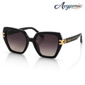 Avgprnie™ Nova Pop Women's Polarized Geometric Sunglasses – UV400 Mirrored Fashion Shades in Black, Burgundy, Pink, Blue, Purple & Brown