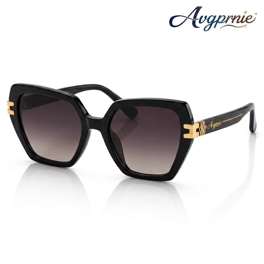 Avgprnie™ Nova Pop Women's Polarized Geometric Sunglasses – UV400 Mirrored Fashion Shades in Black, Burgundy, Pink, Blue, Purple & Brown