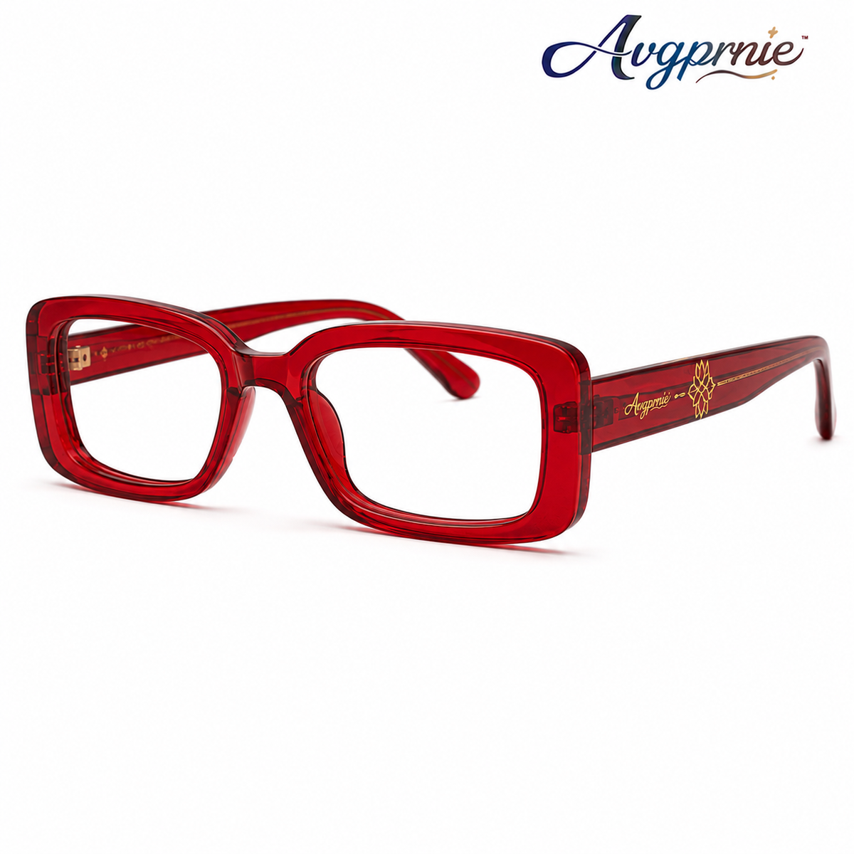 Avgprnie™ Archive 90 Retro Rectangle Fashion Frames – Vintage Inspired Clear Lens Eyeglass Frames for Women & Men