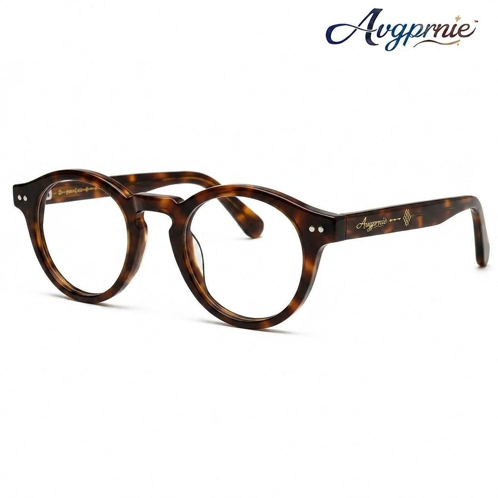 Avgprnie™ Heritage Keyhole Round Fashion Eyeglass Frames – Vintage Inspired Clear Lens Optical Style Frames
