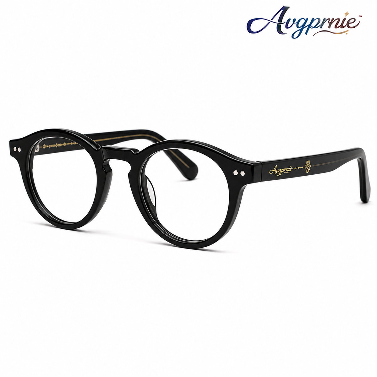 Avgprnie™ Heritage Keyhole Round Fashion Eyeglass Frames – Vintage Inspired Clear Lens Optical Style Frames
