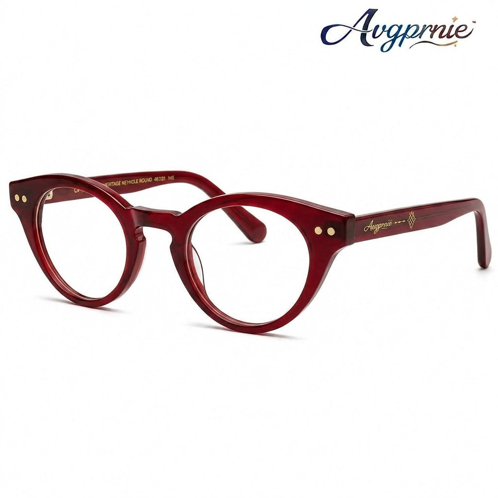 Avgprnie™ Atelier Cat-Eye Fashion Frames – Women's Vintage Inspired Clear Lens Eyeglass Frames in Black, Brown & Red