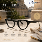 Avgprnie™ Atelier Cat-Eye Fashion Frames – Women's Vintage Inspired Clear Lens Eyeglass Frames in Black, Brown & Red