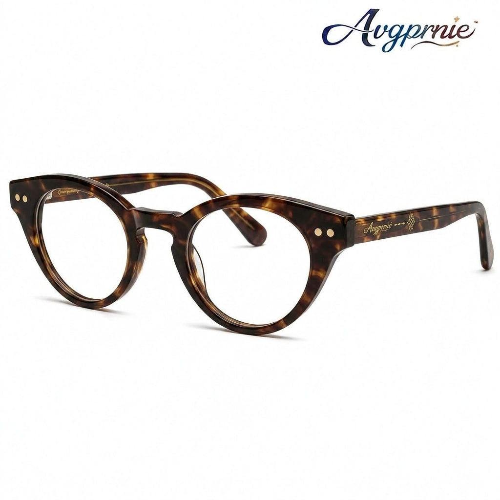 Avgprnie™ Atelier Cat-Eye Fashion Frames – Women's Vintage Inspired Clear Lens Eyeglass Frames in Black, Brown & Red