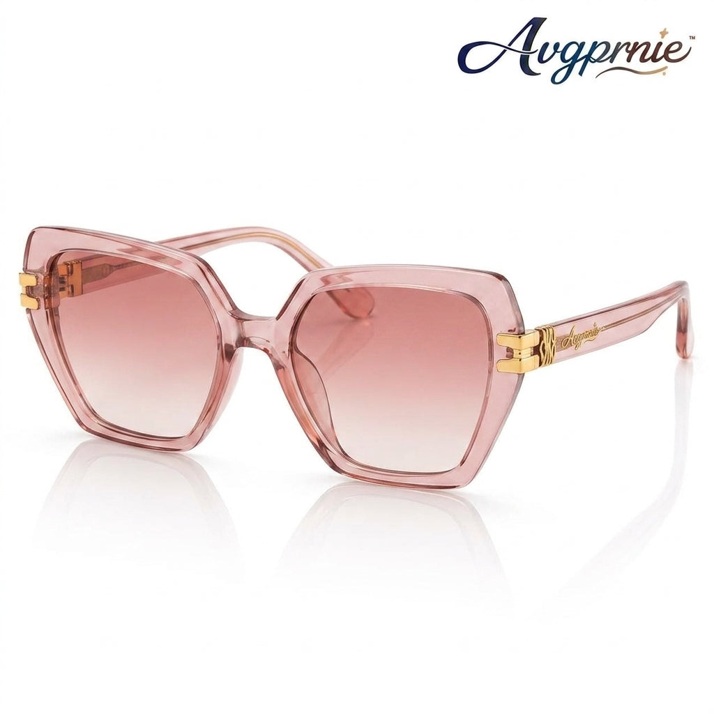 Avgprnie™ Nova Pop Women's Polarized Geometric Sunglasses – UV400 Mirrored Fashion Shades in Black, Burgundy, Pink, Blue, Purple & Brown