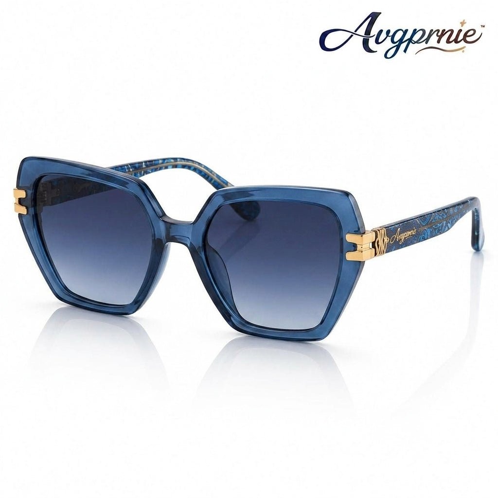 Avgprnie™ Nova Pop Women's Polarized Geometric Sunglasses – UV400 Mirrored Fashion Shades in Black, Burgundy, Pink, Blue, Purple & Brown