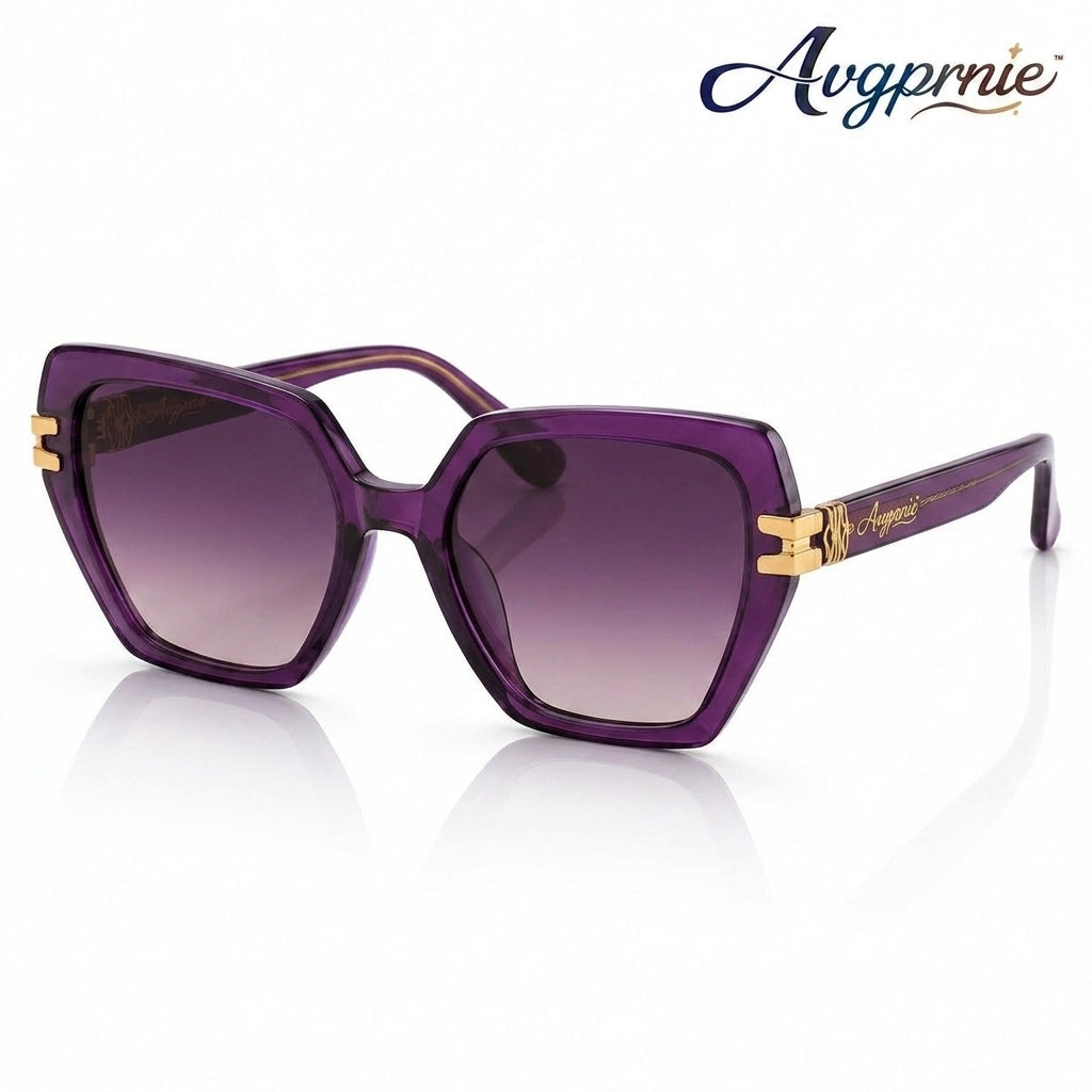 Avgprnie™ Nova Pop Women's Polarized Geometric Sunglasses – UV400 Mirrored Fashion Shades in Black, Burgundy, Pink, Blue, Purple & Brown